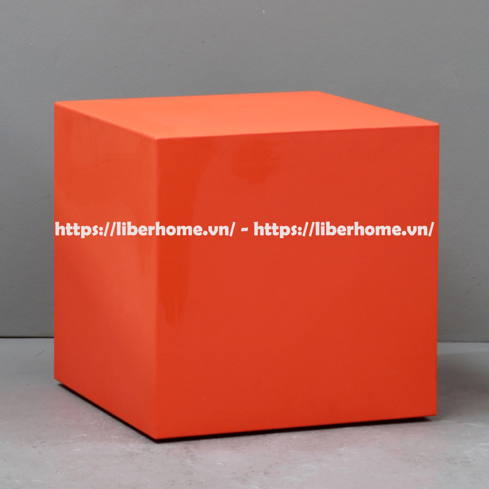Đôn composite hình vuông màu cam – DCPV404040C - LiberHome